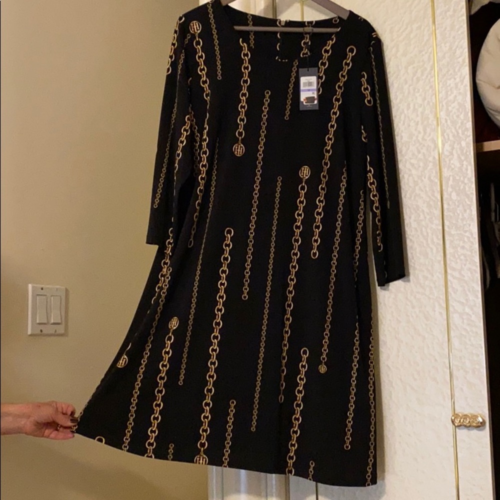 Long sleeve black dress